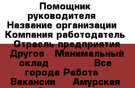 Помощник руководителя › Название организации ­ Компания-работодатель › Отрасль предприятия ­ Другое › Минимальный оклад ­ 100 000 - Все города Работа » Вакансии   . Амурская обл.,Архаринский р-н